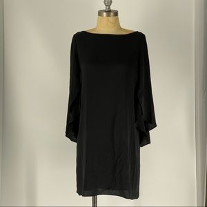 Milly Black Silk Butterfly Sleeve Dress SZ 8